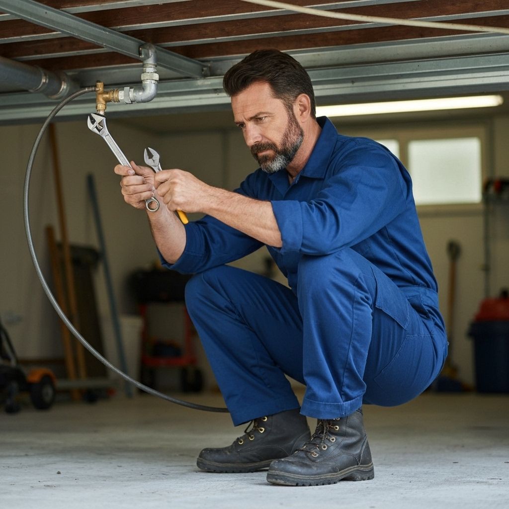 Loodgieter aan het werk